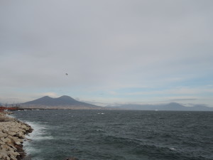 Blick auf das Mittelmeer und den Vesuv