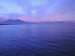 Der Vesuv beim Sonnenuntergang